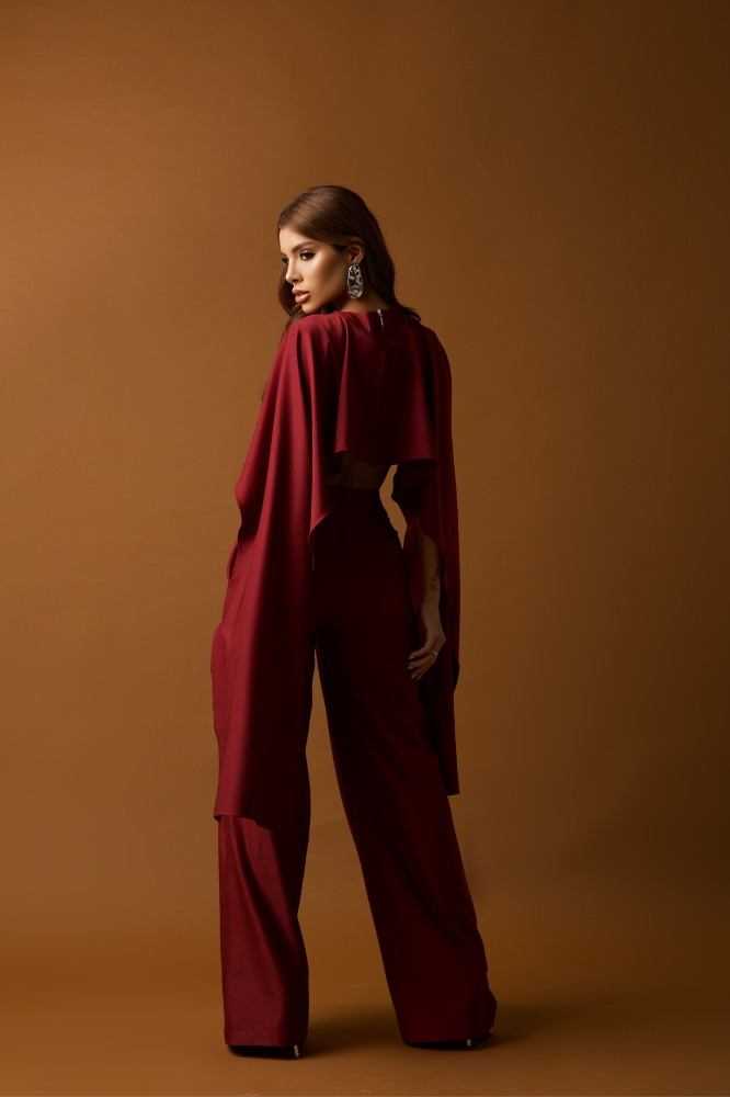 Conjunto Macacão Pantalona e Colete Removível Sense