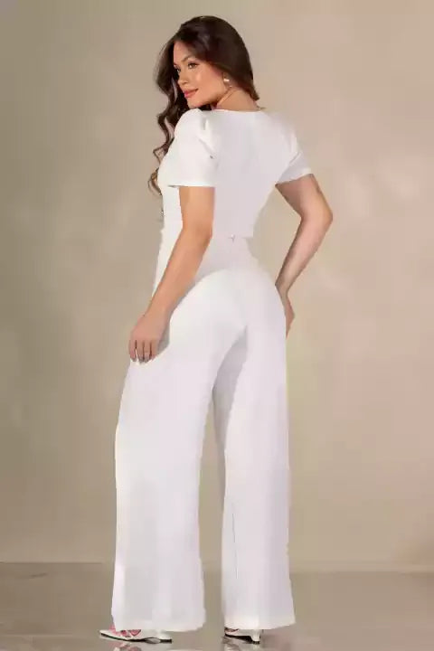Conjunto Pantalona Calça e Cropped Laura