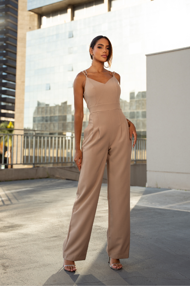 Macacão Pantalona Alça Dupla Jaque Cookie