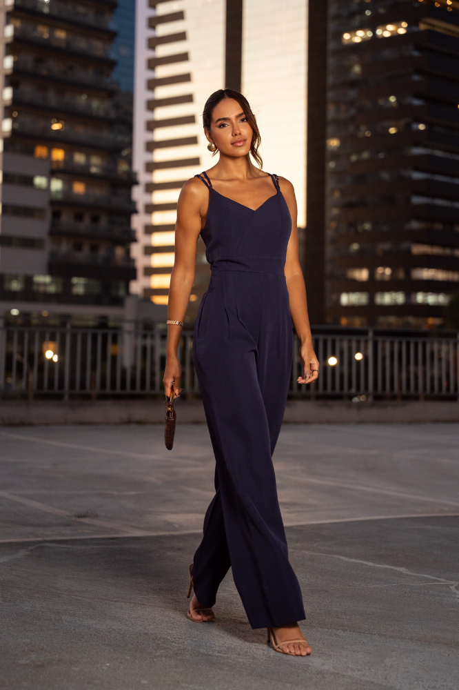 Macacão Pantalona Alça Dupla Jaque