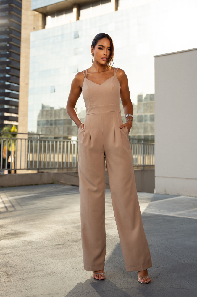 Macacão Pantalona Alça Dupla Jaque